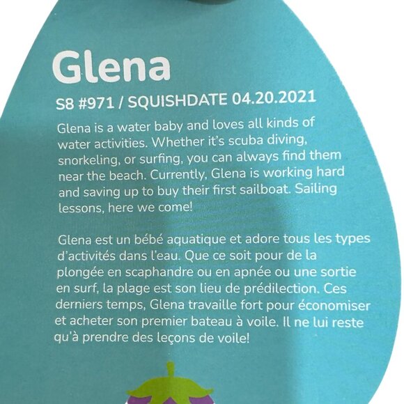 NWT Squishmallow Glena the Eggplant 8" - Picture 4 of 7